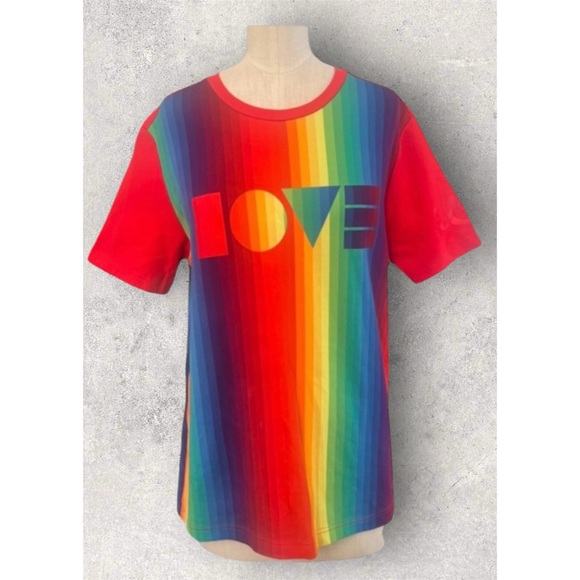 UGG Tops - UGG Pride Rainbow Striped Love Graphic T-Shirt